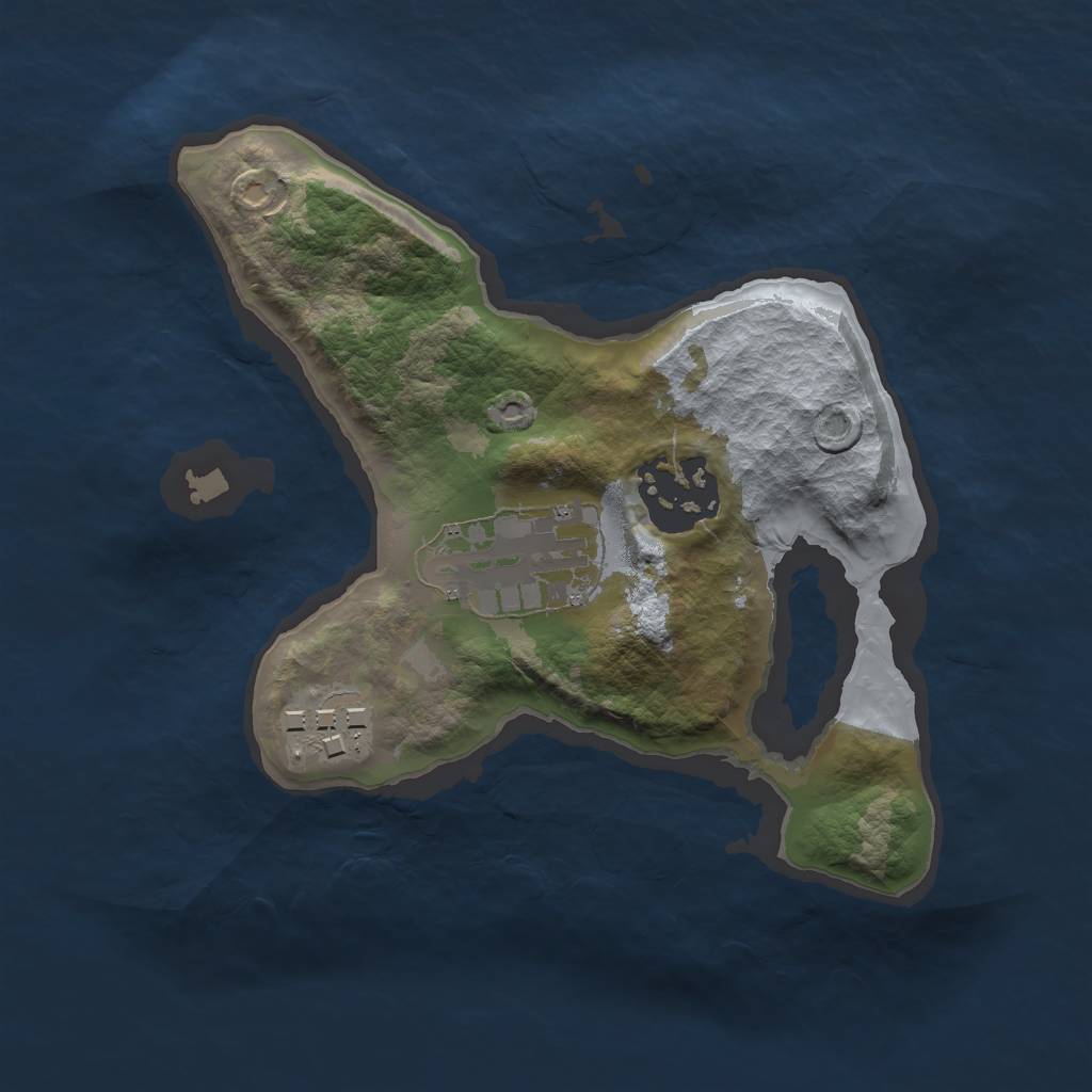Rust Map: Barren, Size: 2000, Seed: 72819, 5 Monuments