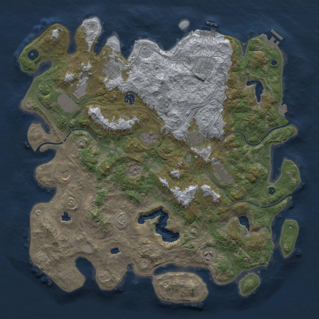 Rust Map: Procedural Map, Size: 4500, Seed: 1484677649, 16 Monuments