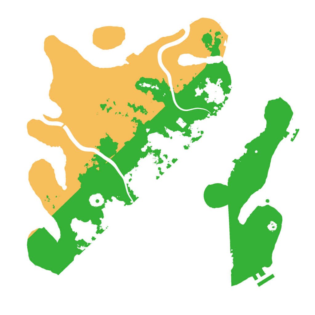 Biome Rust Map: Procedural Map, Size: 3400, Seed: 70366