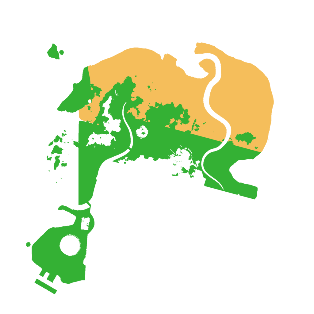 Biome Rust Map: Procedural Map, Size: 2700, Seed: 734523