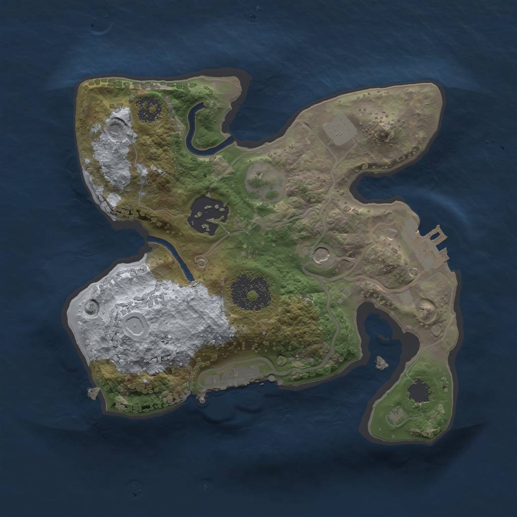 Rust Map: Procedural Map, Size: 2000, Seed: 753326614, 9 Monuments
