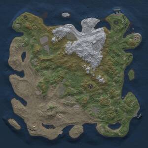 Thumbnail Rust Map: Procedural Map, Size: 4500, Seed: 447549679, 17 Monuments