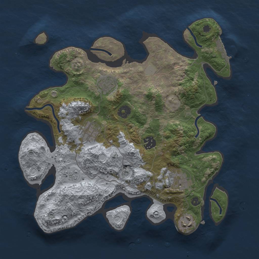 Rust Map: Procedural Map, Size: 3000, Seed: 292941404, 13 Monuments