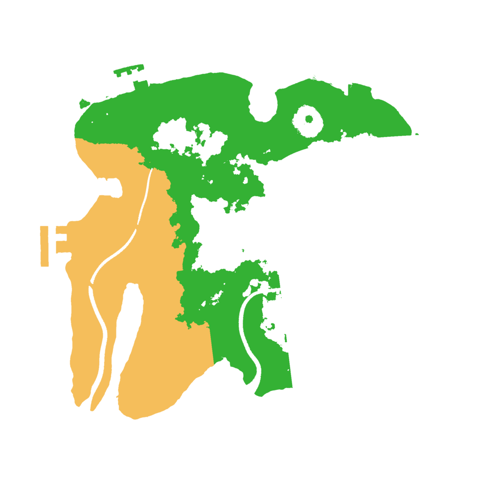 Biome Rust Map: Procedural Map, Size: 2500, Seed: 542355