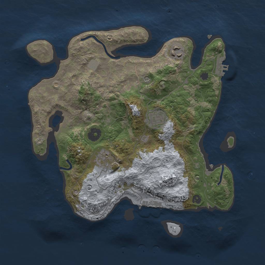 Rust Map: Procedural Map, Size: 3000, Seed: 1525683888, 11 Monuments
