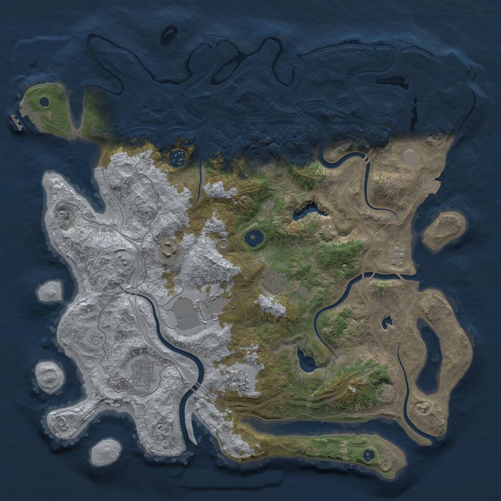Rust Map: Procedural Map, Size: 4250, Seed: 65078722, 14 Monuments