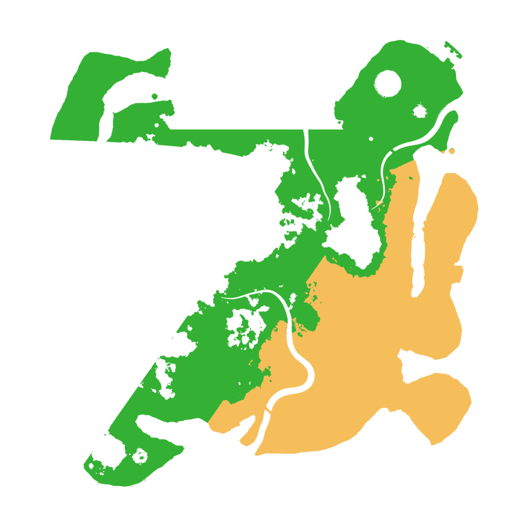 Biome Rust Map: Procedural Map, Size: 3500, Seed: 216301