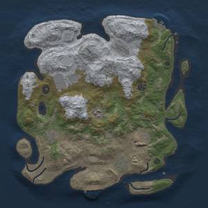 Thumbnail Rust Map: Procedural Map, Size: 3600, Seed: 1966640237, 17 Monuments