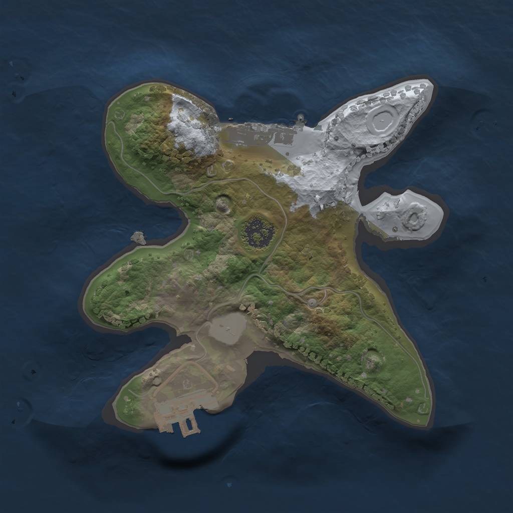 Rust Map: Procedural Map, Size: 1750, Seed: 6895, 6 Monuments