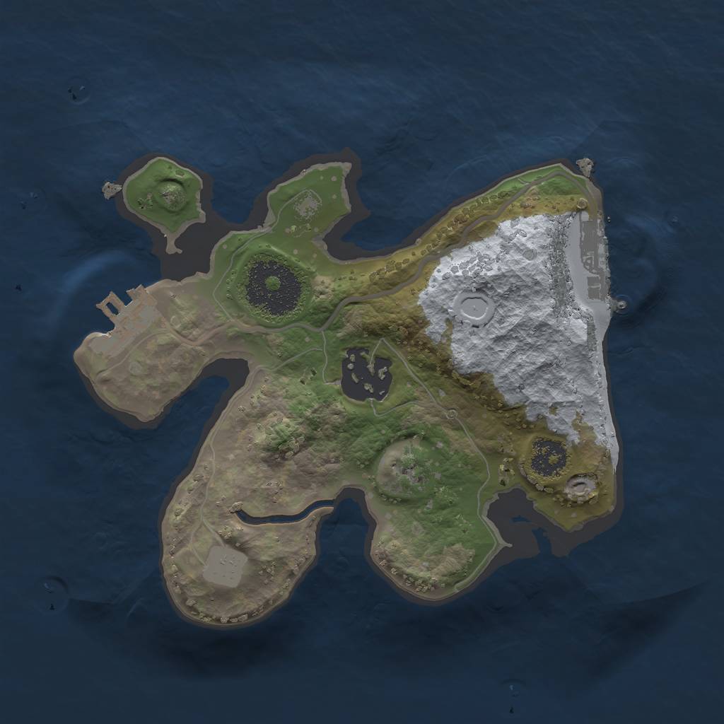 Rust Map: Procedural Map, Size: 2000, Seed: 98634, 8 Monuments