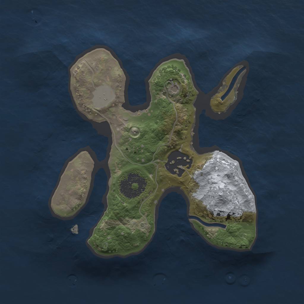 Rust Map: Procedural Map, Size: 1800, Seed: 1092, 6 Monuments