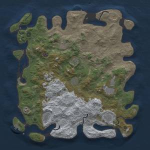 Thumbnail Rust Map: Procedural Map, Size: 4550, Seed: 1333333999, 19 Monuments