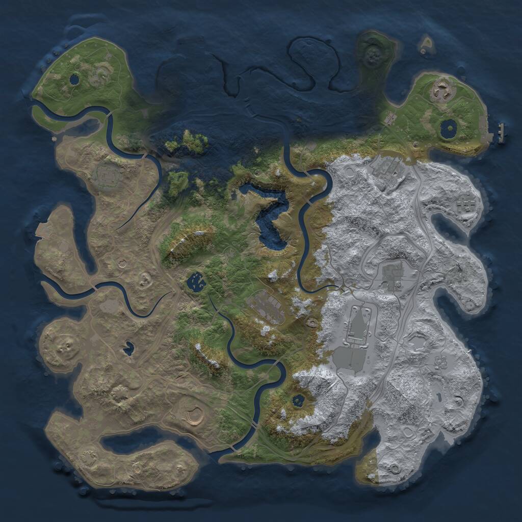 Rust Map: Procedural Map, Size: 4250, Seed: 6553566, 15 Monuments