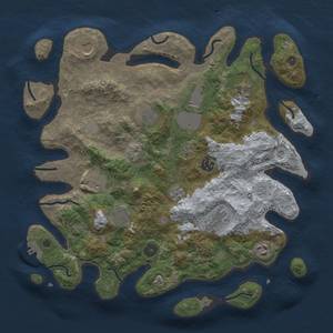 Thumbnail Rust Map: Procedural Map, Size: 3750, Seed: 285966375, 18 Monuments