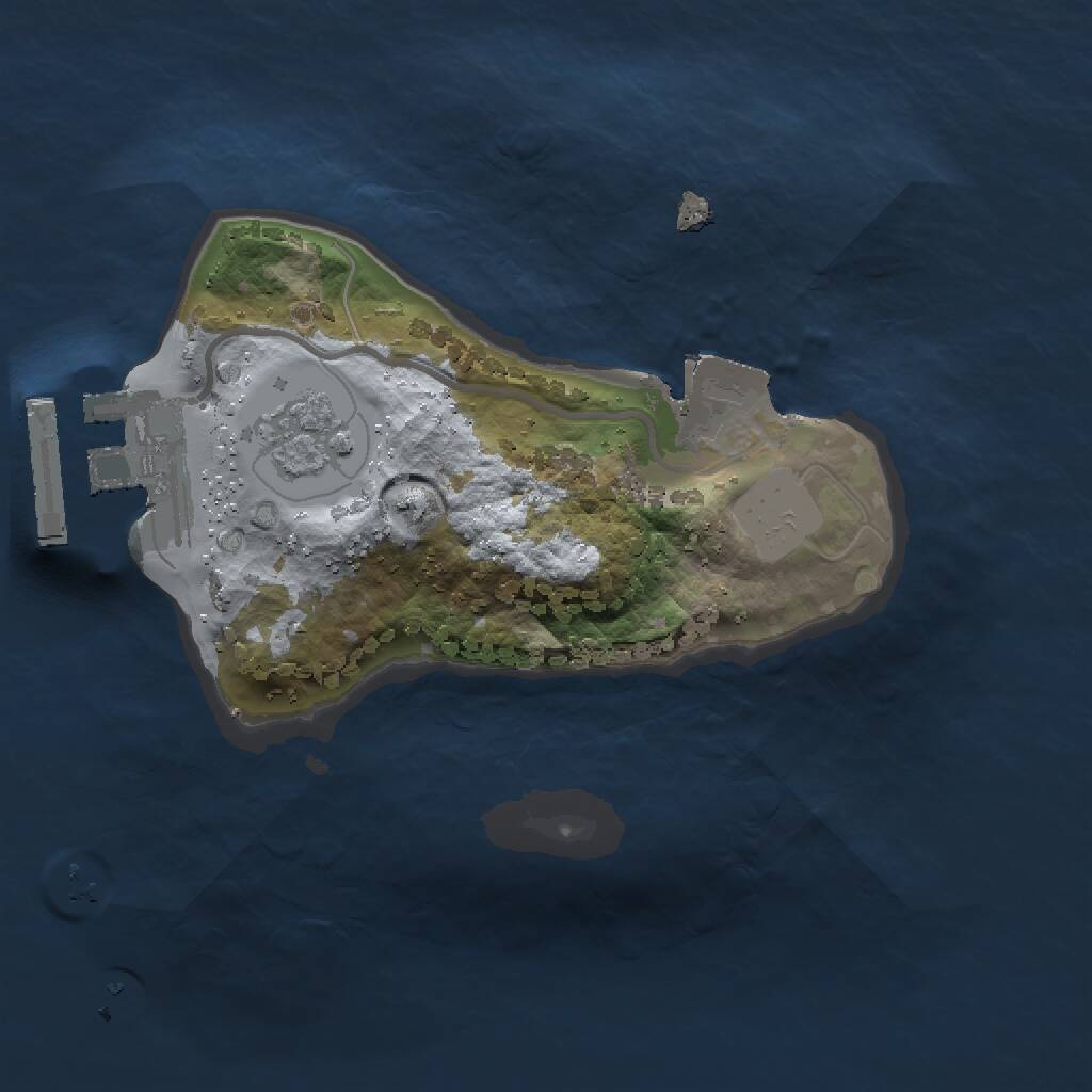 Rust Map: Procedural Map, Size: 1500, Seed: 1080825476, 3 Monuments