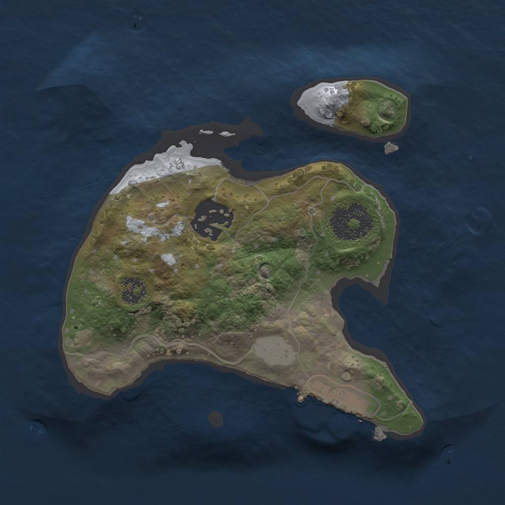 Rust Map: Procedural Map, Size: 1900, Seed: 852810219, 7 Monuments