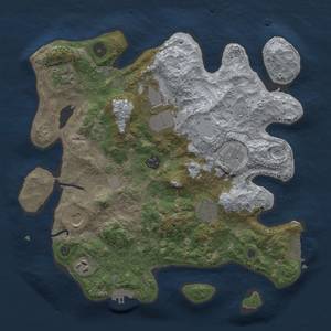 Thumbnail Rust Map: Procedural Map, Size: 3500, Seed: 52341925, 14 Monuments