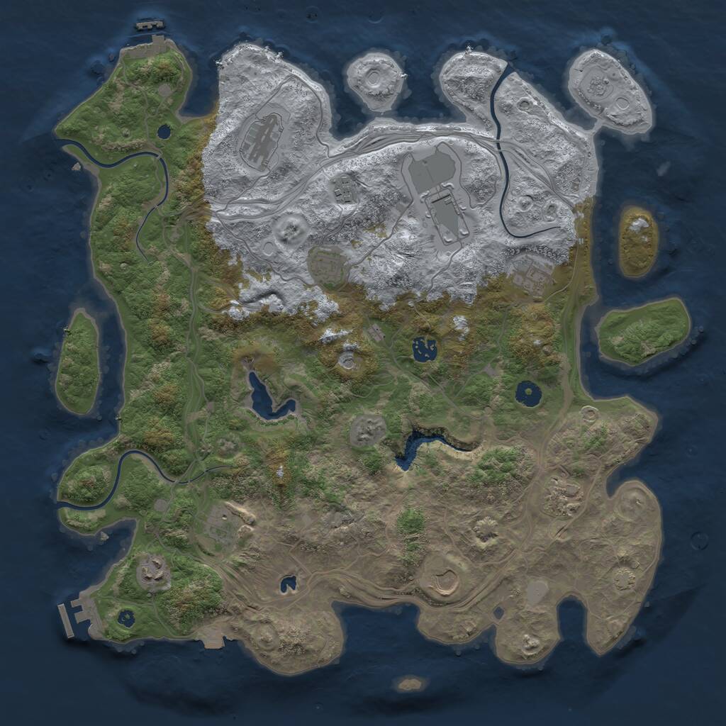 Rust Map: Procedural Map, Size: 4250, Seed: 1629020184, 16 Monuments