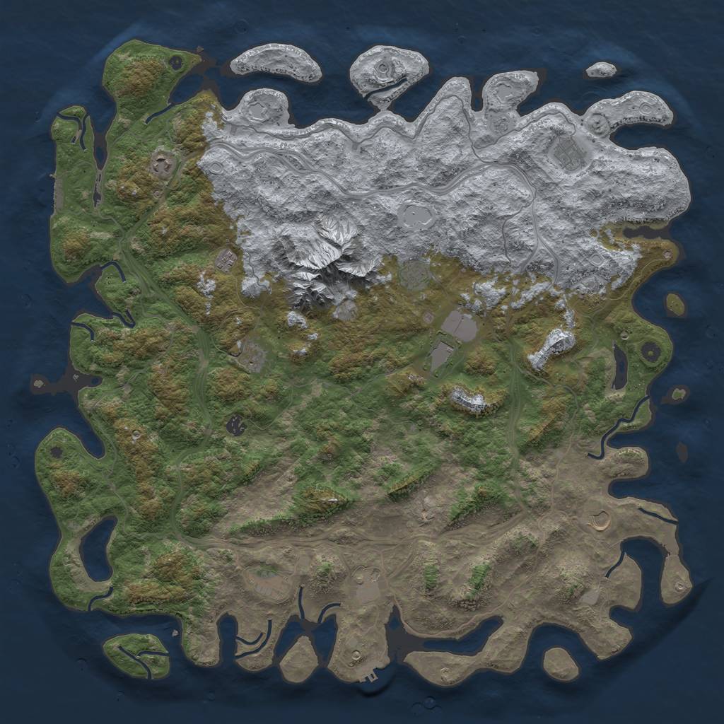 Rust Map: Procedural Map, Size: 5500, Seed: 17673, 20 Monuments