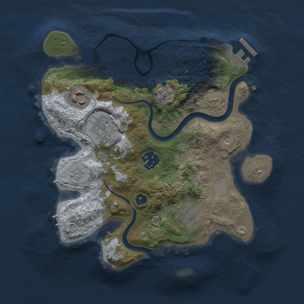 Rust Map: Procedural Map, Size: 2715, Seed: 1806, 10 Monuments