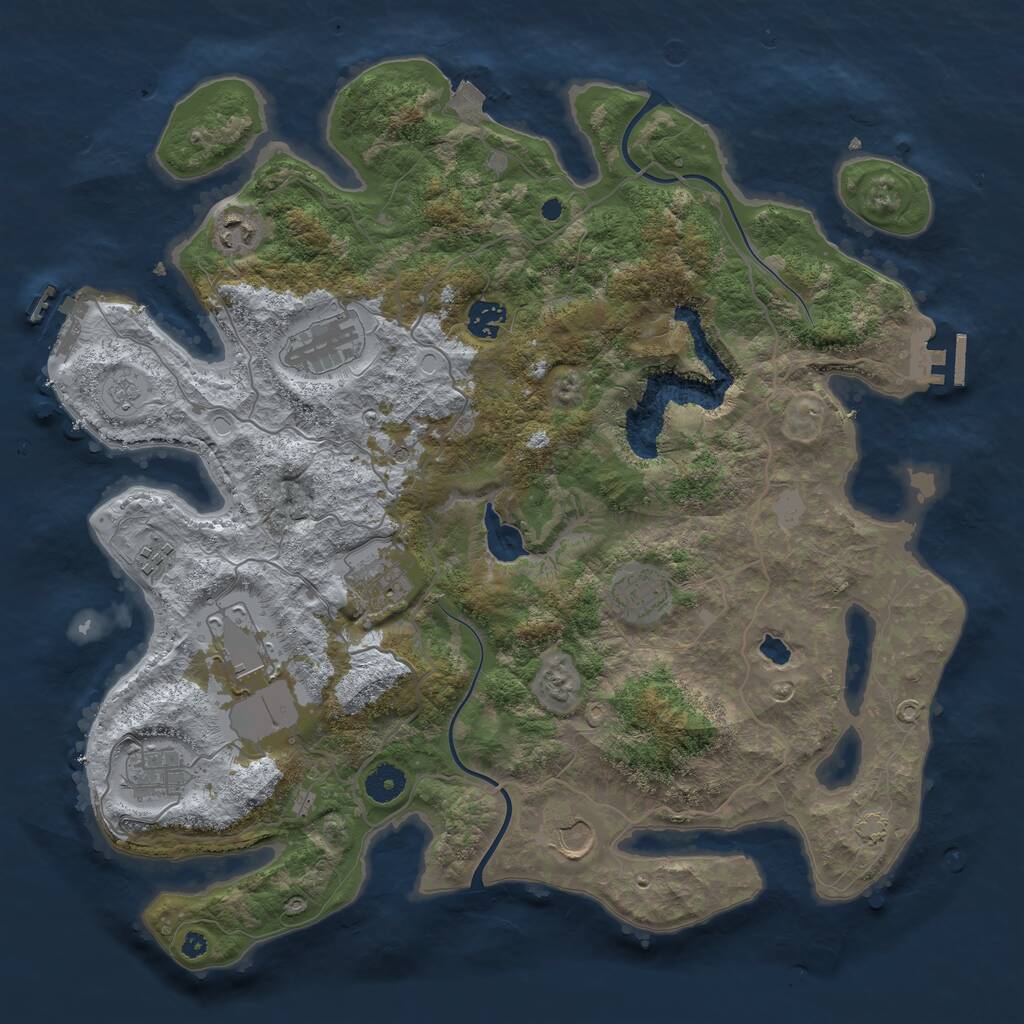 Rust Map: Procedural Map, Size: 4000, Seed: 694626836, 15 Monuments