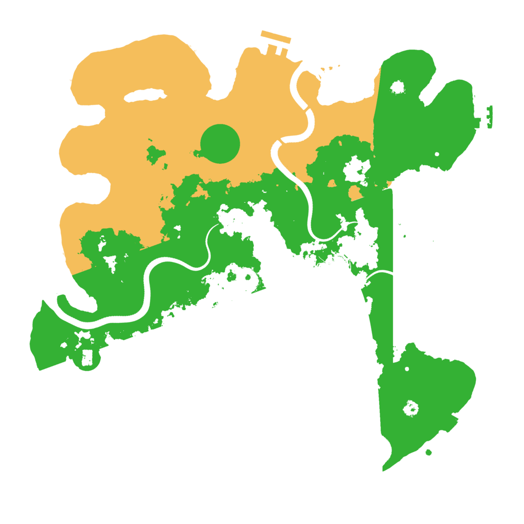 Biome Rust Map: Procedural Map, Size: 3500, Seed: 9140