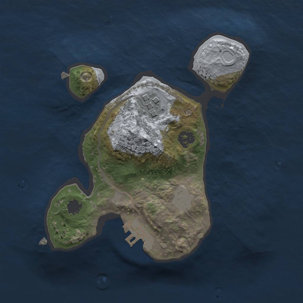 Rust Map: Procedural Map, Size: 1870, Seed: 1, 7 Monuments