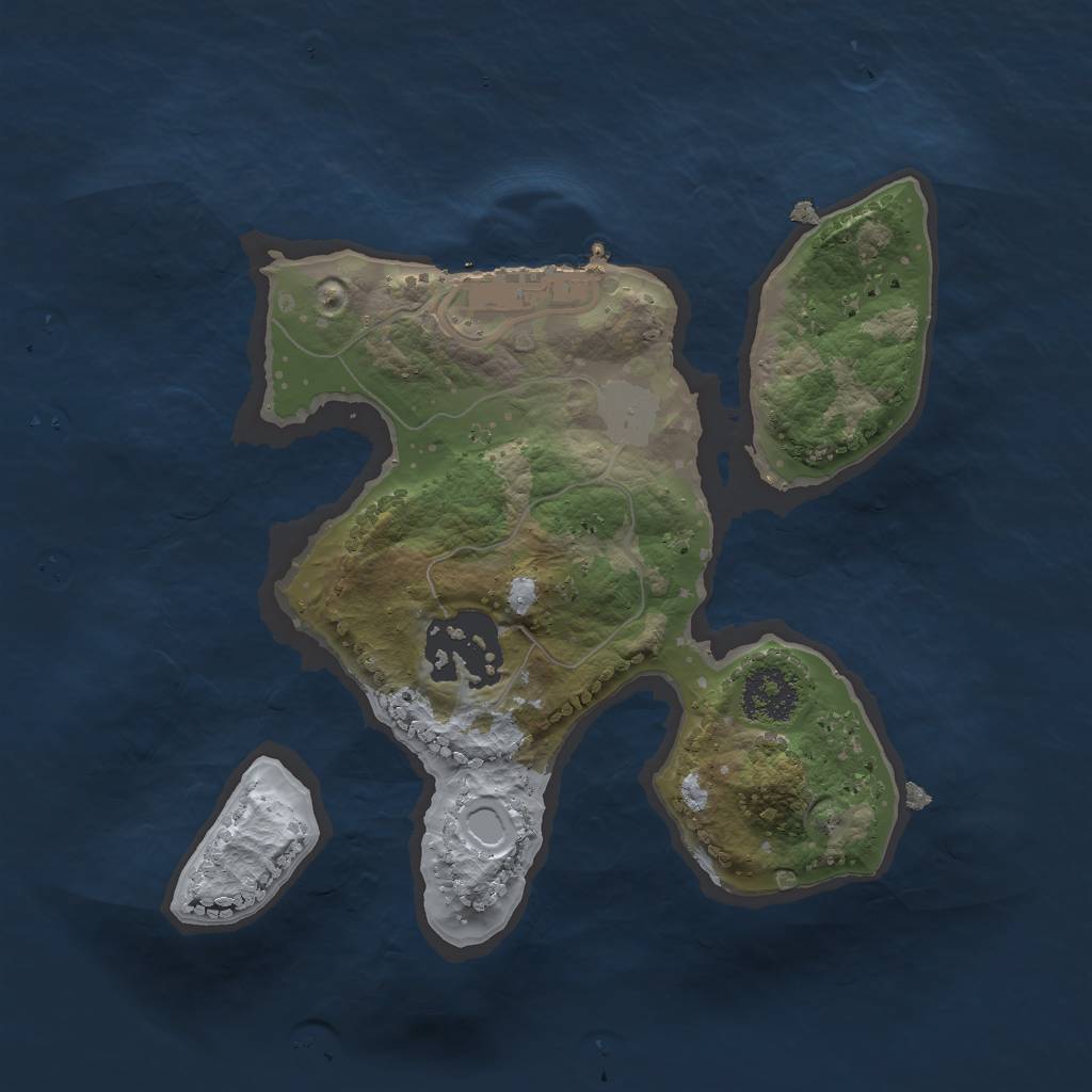 Rust Map: Procedural Map, Size: 2000, Seed: 250536746, 7 Monuments