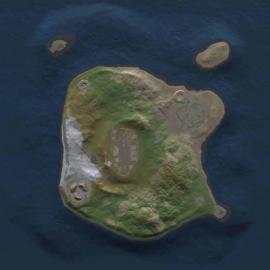 Rust Map: Barren, Size: 2000, Seed: 13311, 5 Monuments