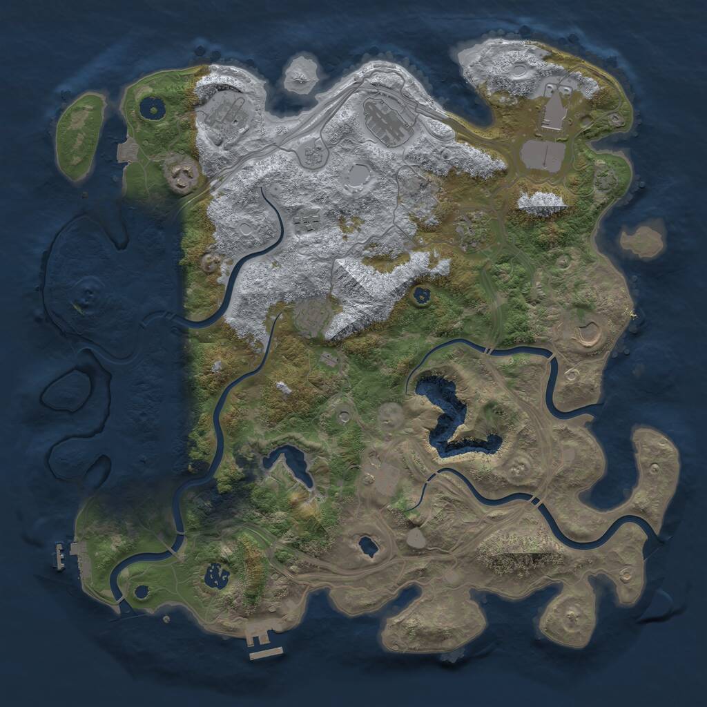 Rust Map: Procedural Map, Size: 4250, Seed: 248746, 16 Monuments