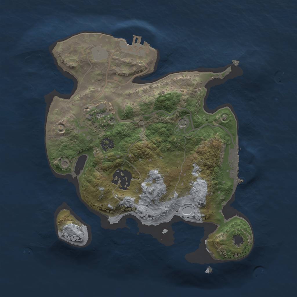 Rust Map: Procedural Map, Size: 2200, Seed: 27214485, 10 Monuments