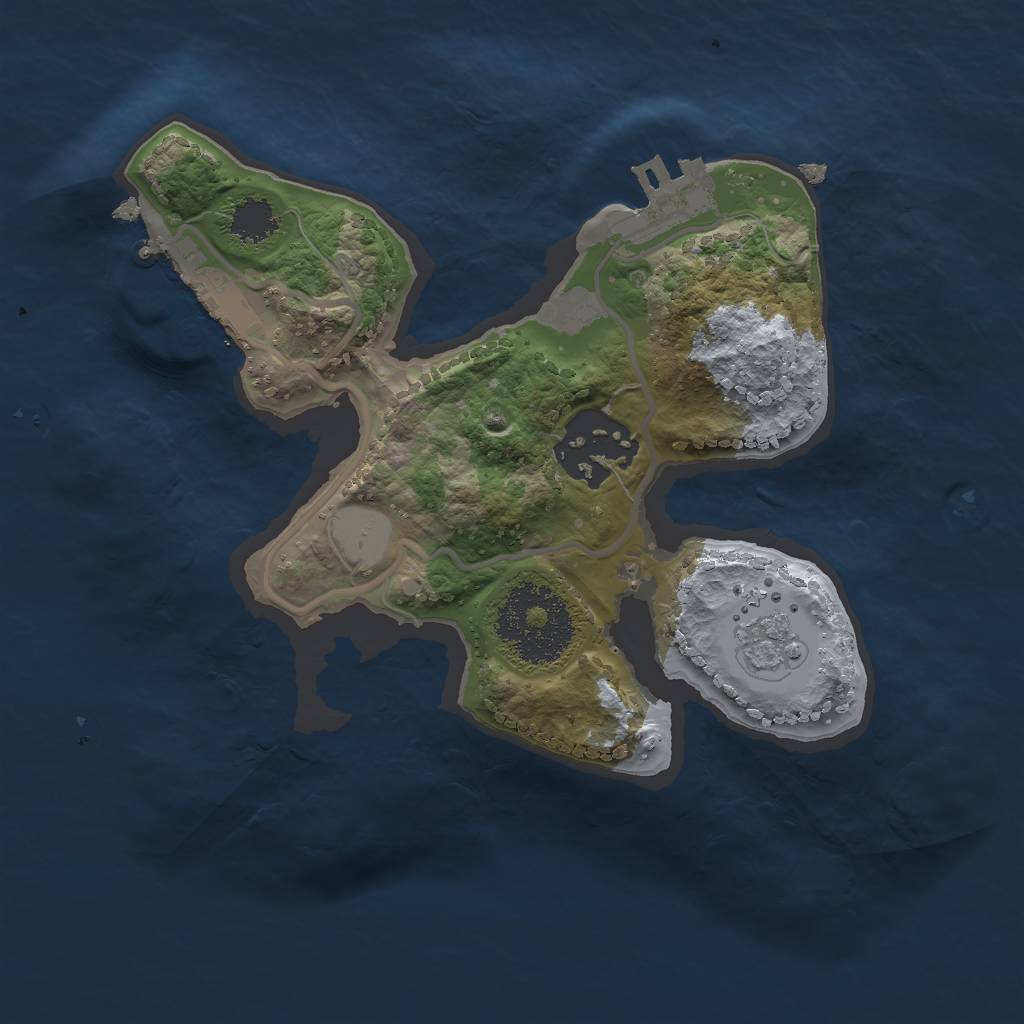 Rust Map: Procedural Map, Size: 2000, Seed: 50158997, 9 Monuments