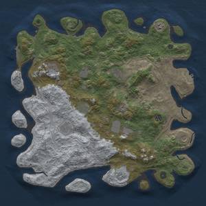 Thumbnail Rust Map: Procedural Map, Size: 4500, Seed: 1453938062, 18 Monuments