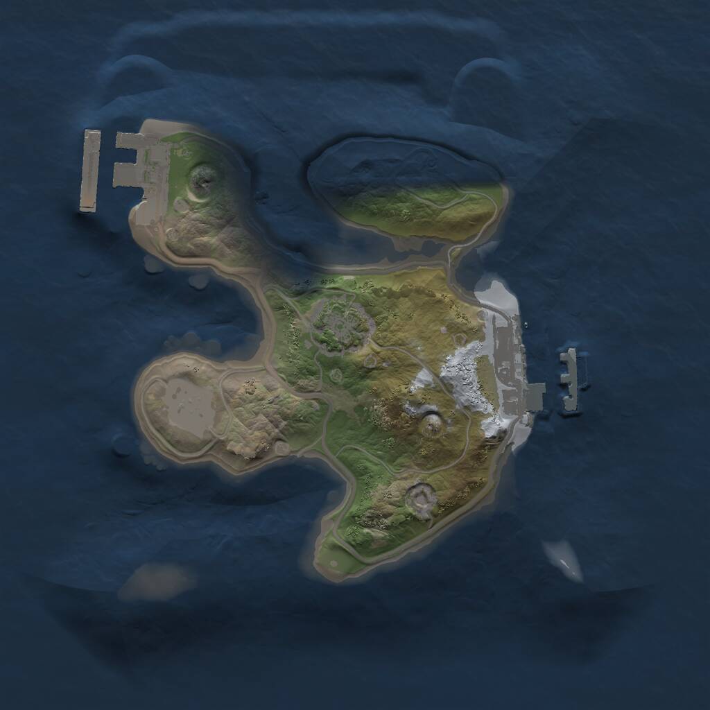 Rust Map: Procedural Map, Size: 1750, Seed: 45454, 4 Monuments