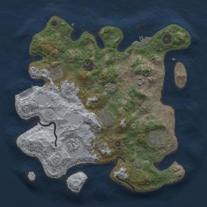 Thumbnail Rust Map: Procedural Map, Size: 3300, Seed: 2379370, 15 Monuments