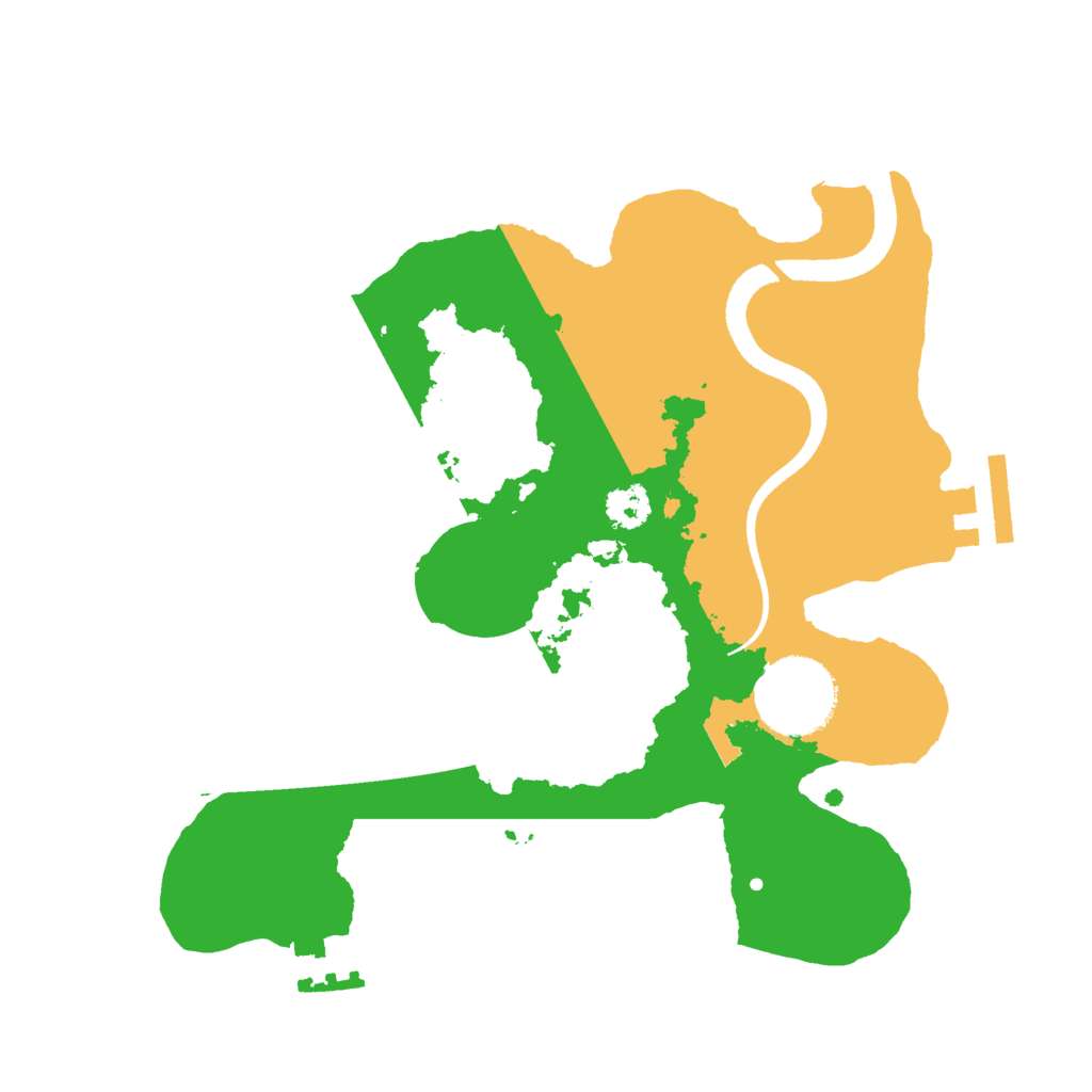 Biome Rust Map: Procedural Map, Size: 2500, Seed: 8844984