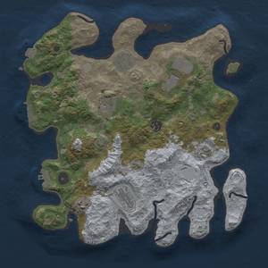 Thumbnail Rust Map: Procedural Map, Size: 3500, Seed: 1314920830, 14 Monuments