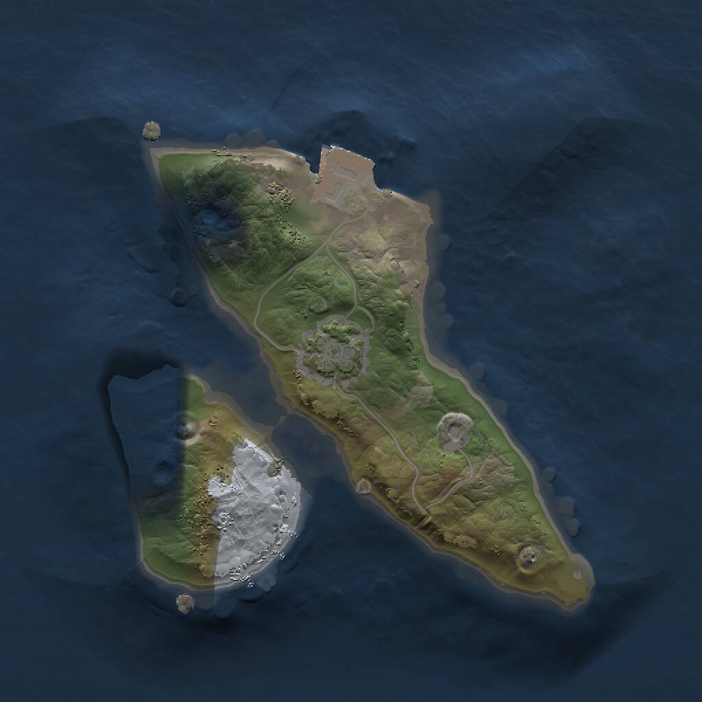 Rust Map: Procedural Map, Size: 1500, Seed: 1483117433, 2 Monuments