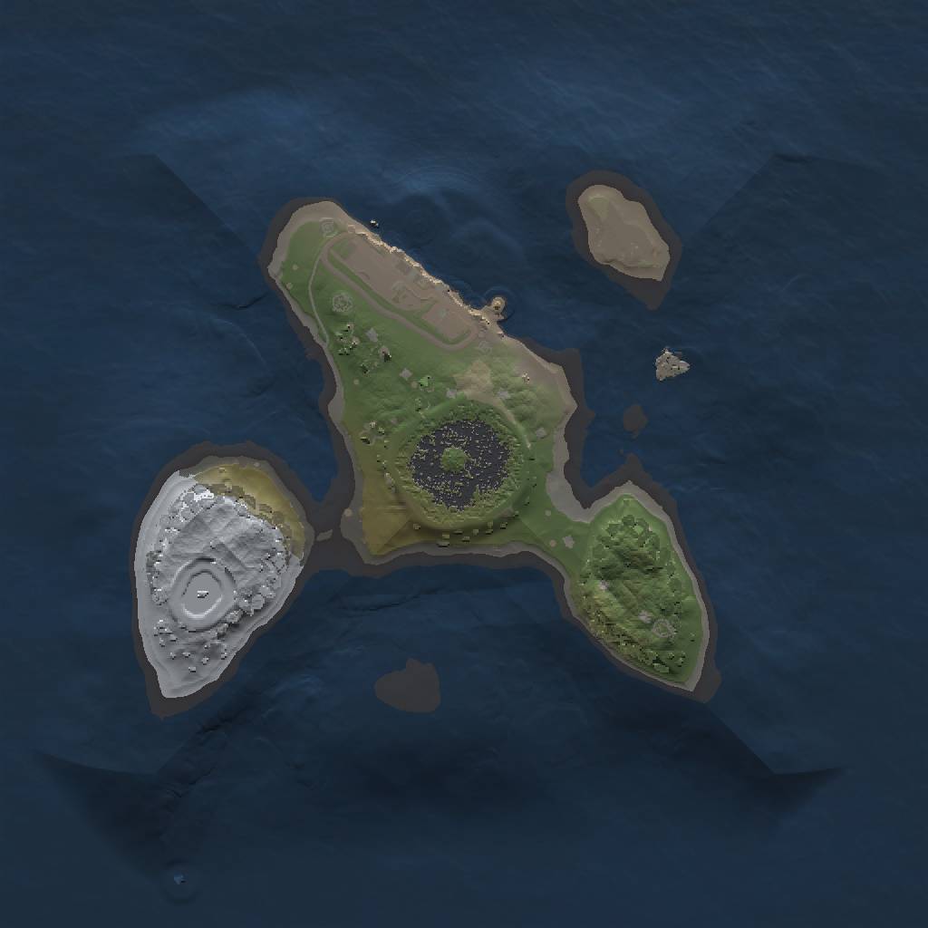 Rust Map: Procedural Map, Size: 1500, Seed: 1259379625, 5 Monuments