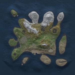 Thumbnail Rust Map: Procedural Map, Size: 2500, Seed: 919293, 9 Monuments