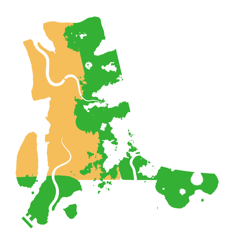Biome Rust Map: Procedural Map, Size: 3500, Seed: 24507