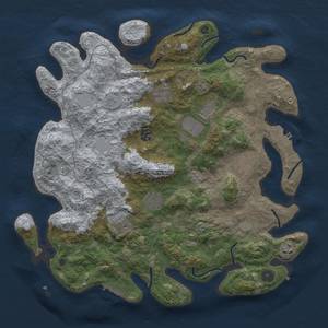 Thumbnail Rust Map: Procedural Map, Size: 4000, Seed: 132547896, 17 Monuments