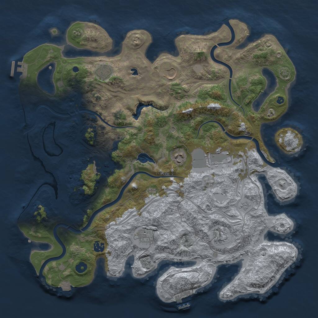 Rust Map: Procedural Map, Size: 4250, Seed: 1152315231, 15 Monuments