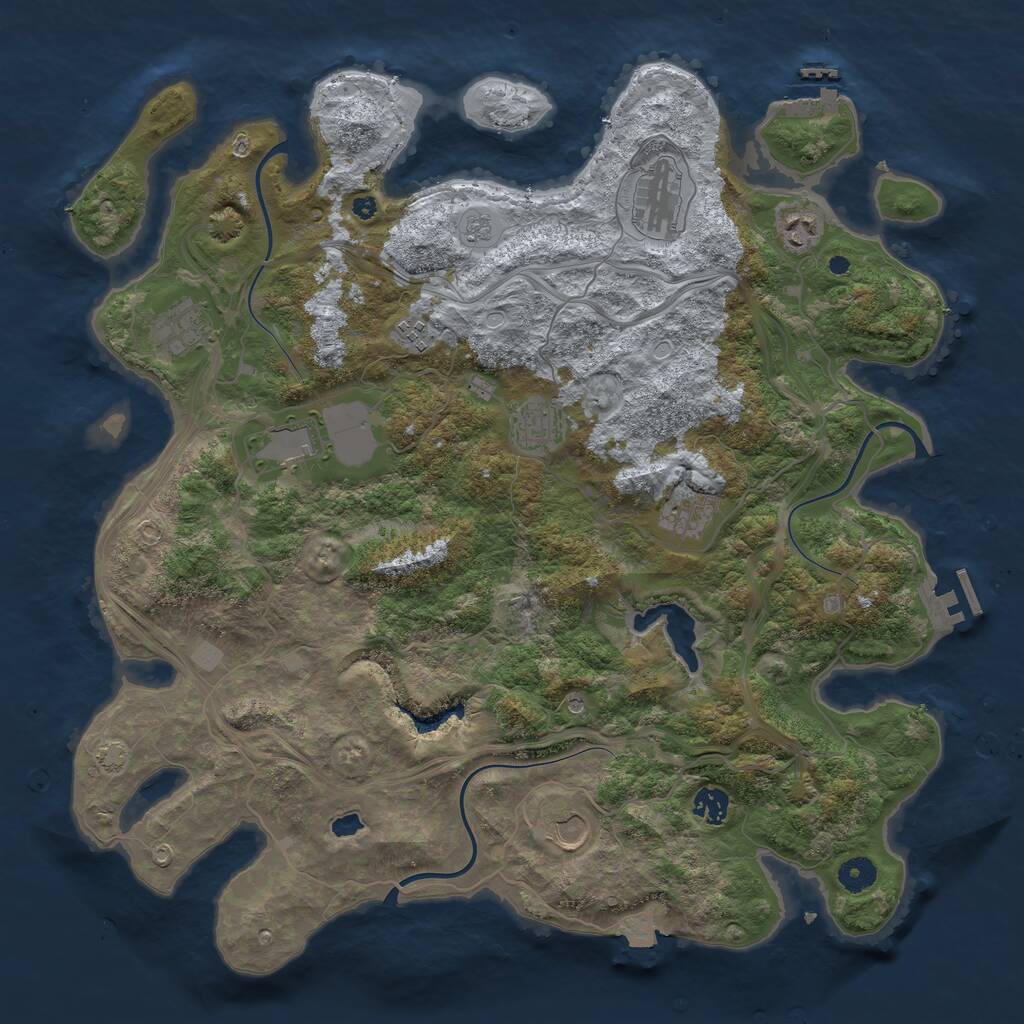 Rust Map: Procedural Map, Size: 4250, Seed: 467582203, 15 Monuments
