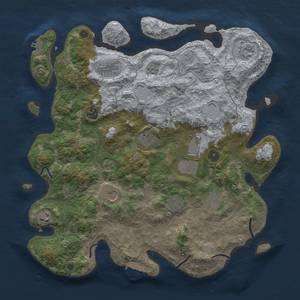 Thumbnail Rust Map: Procedural Map, Size: 4000, Seed: 2106969359, 19 Monuments