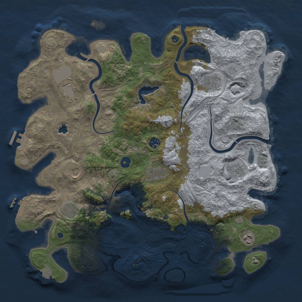 Rust Map: Procedural Map, Size: 4250, Seed: 322293766, 15 Monuments