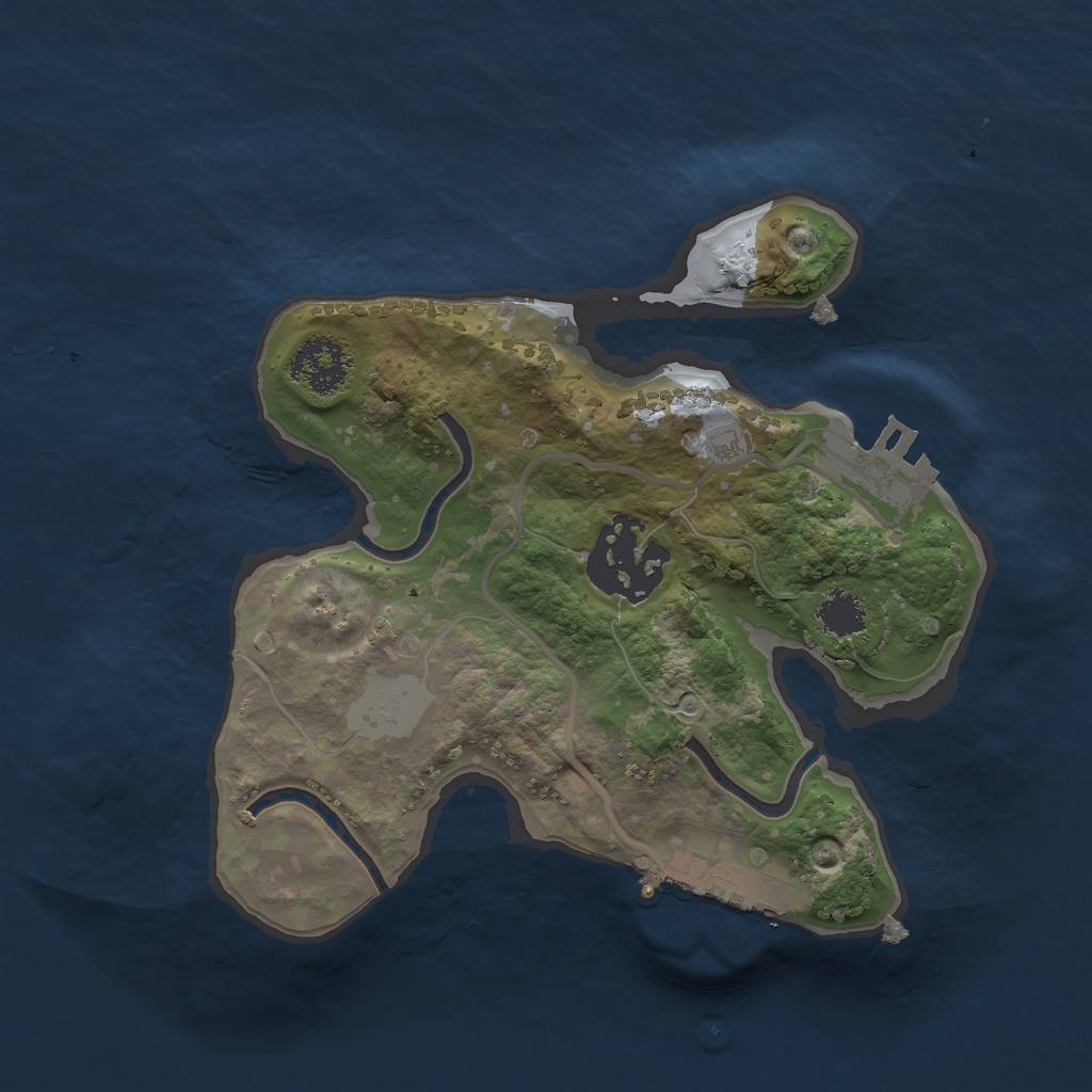 Rust Map: Procedural Map, Size: 2000, Seed: 2255456, 8 Monuments