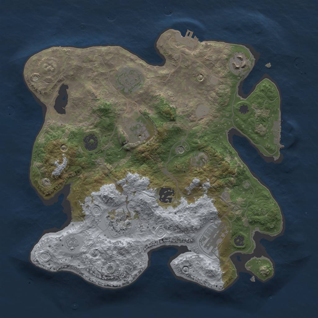 Rust Map: Procedural Map, Size: 3000, Seed: 700000, 15 Monuments