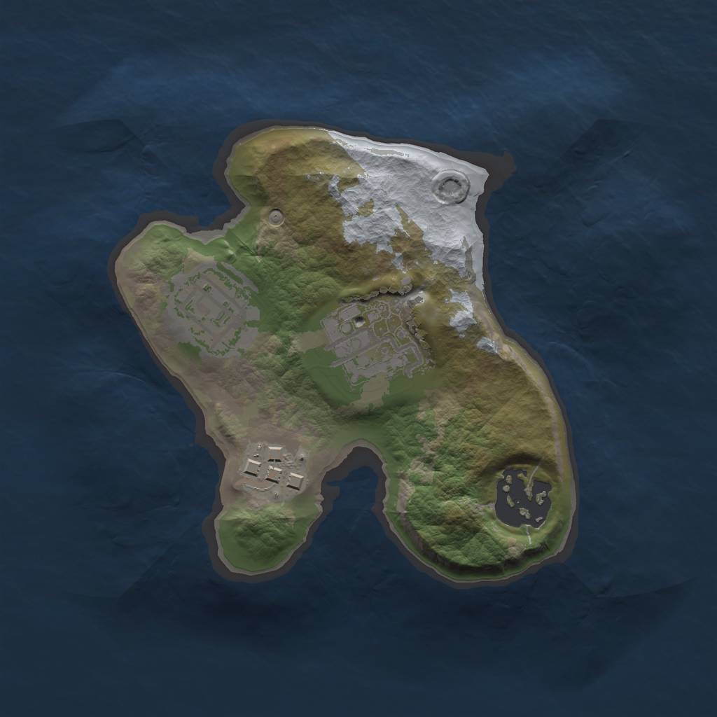 Rust Map: Barren, Size: 1800, Seed: 8172601, 6 Monuments