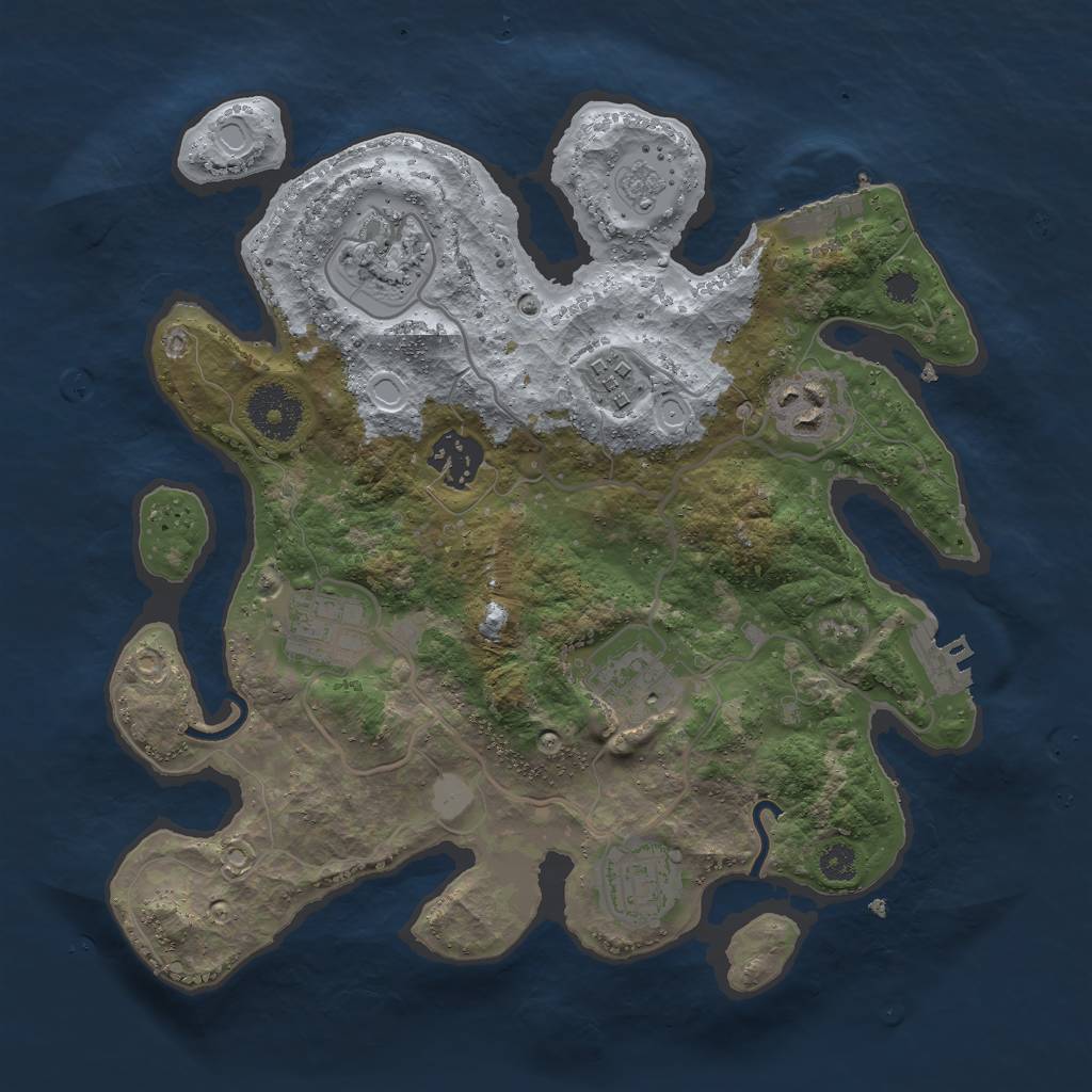 Rust Map: Procedural Map, Size: 3000, Seed: 50300, 15 Monuments